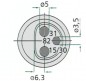 Preview: Stecker mit Flachsteckanschluss 3-polig, 25A