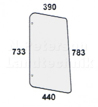 Seitenscheibe rechts/links für John Deere