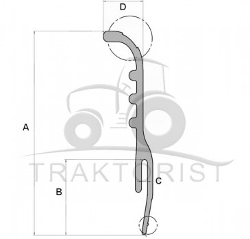 Kotflügelverbreiterung b=129 mm (Meterware)