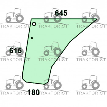 Türscheibe unten für Case IH