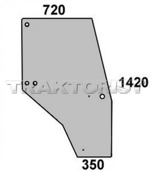 Türscheibe rechts für Case IH
