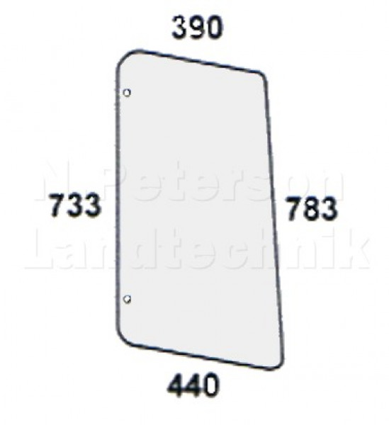 Seitenscheibe rechts/links für John Deere