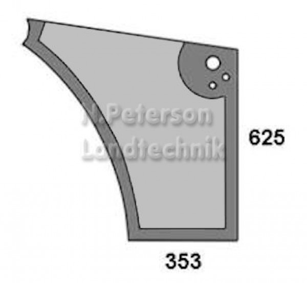 Türscheibe unten rechts für Case IH