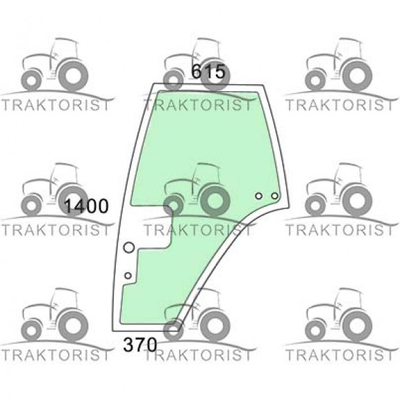 Türscheibe rechts für Fendt