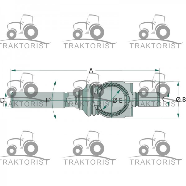 Axialgelenk für John Deere