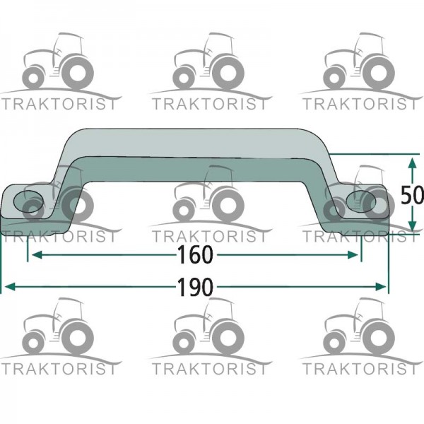 Anziehgriff für Schlepperhaube für Fendt