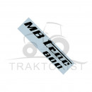 Schriftzug MB-Trac Typen für Mercedes Benz